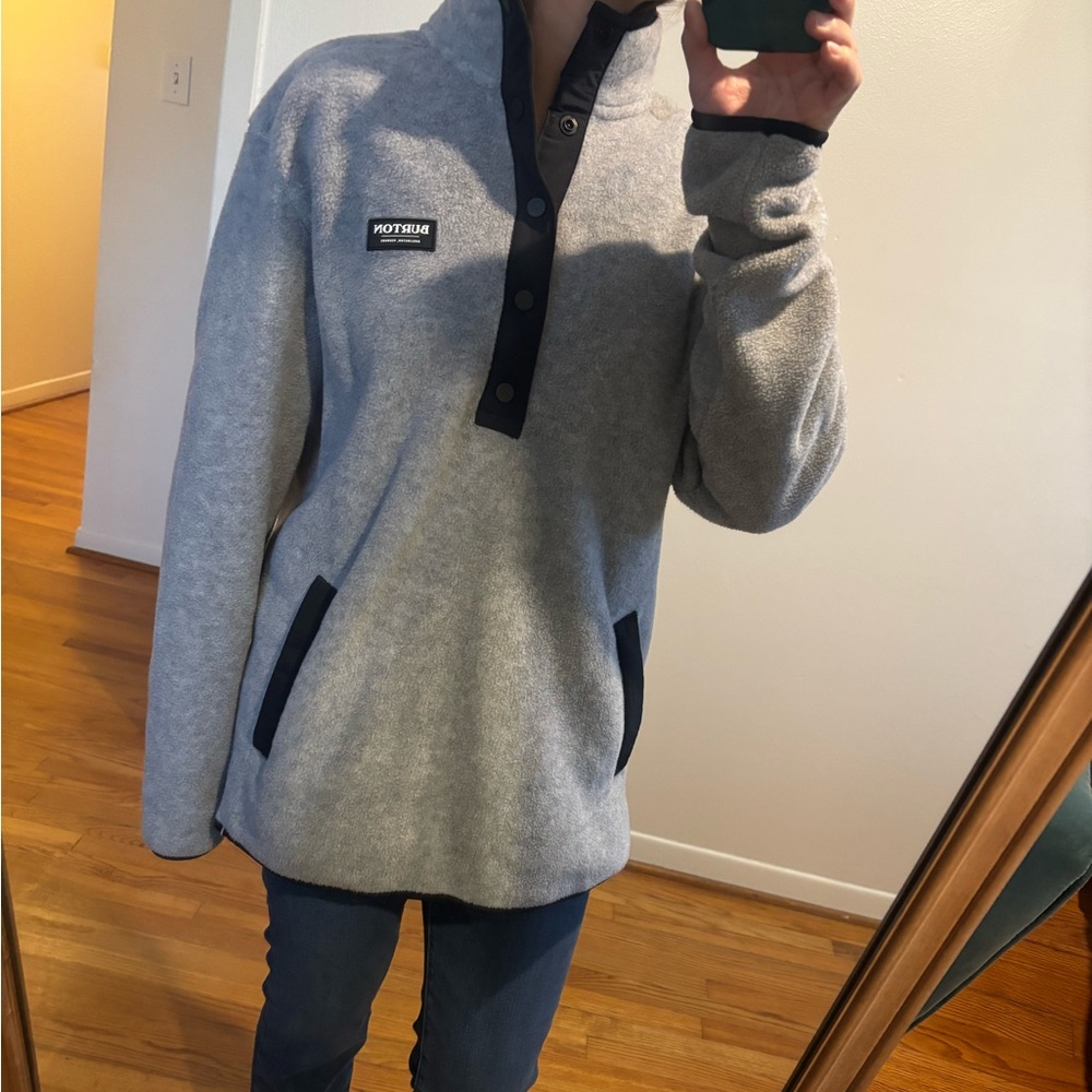 Burton Heather Gray Fleece Jacket